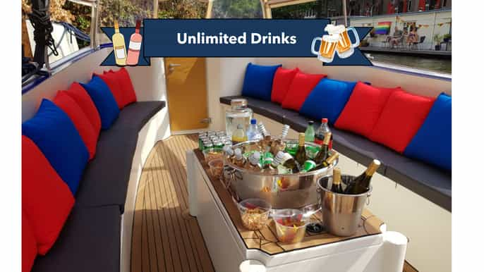 Amsterdam: Canal Booze Cruise with Unlimited Drinks Option