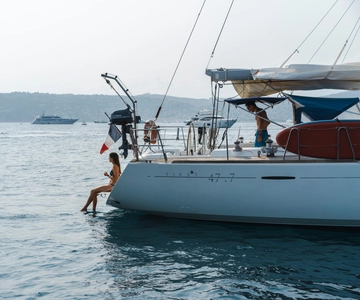 Privétour op een zeilboot - Zwemmen en pootjebaden - Kaap van Antibes