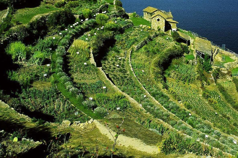 Catamaran on Lake Titicaca and visit to the Isla del Sol