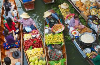 Bangkok: Floating & Railway Market mit Zug- und Bootsfahrt