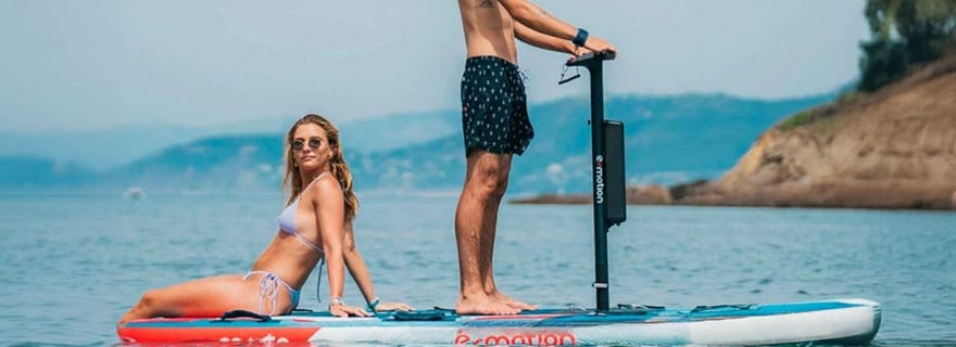 Lanzarote : excursion en paddle surf électrique et plongée avec tuba à la plage de Papagayo