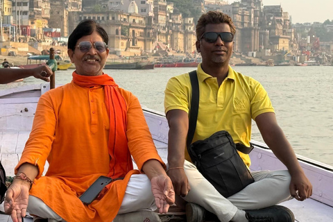 Varanasi: Sunrise Boat Ride w Traditional Meal Half Day Tour with a professional tour guide