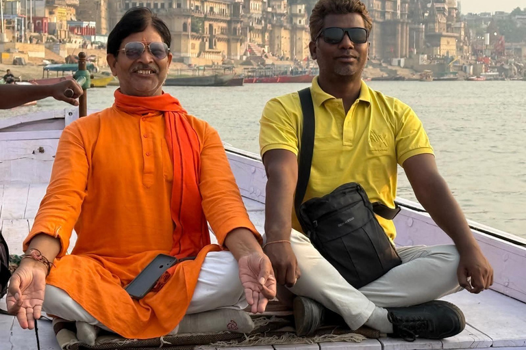 Varanasi: Sunrise Boat Ride w Traditional Meal Half Day Tour with a professional tour guide
