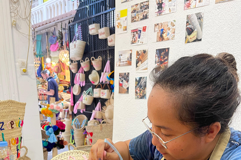 Marrakech Medina Korbstickerei WorkshopFahrradkorb für Kinder