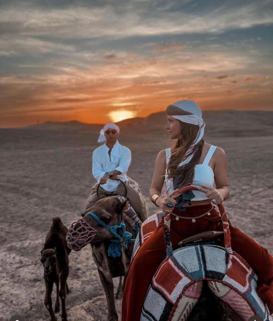 From Marrakesh Agafay Desert Sunset Camel Ride And Dinner Getyourguide