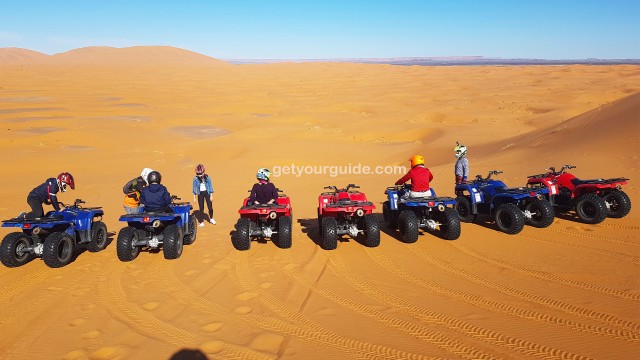 Visit 1 Hour Merzouga Desert Quad Biking Tour & Sandboarding in Rissani