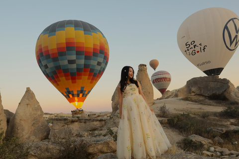 Visite de la zone photo de la Cappadoce en montgolfière