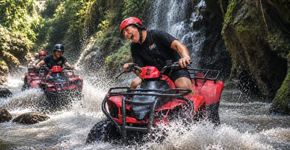 Bali: Ubud ATV Quad Bike – Gorilla Trail, Cave & Waterfalls