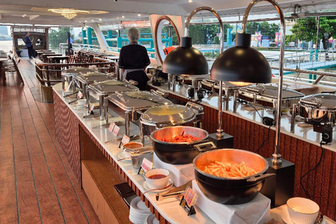 Bangkok: Premium Dinner Cruise With Buffet & Wat Arun Views Thai & International Buffet (Unlimited Chang Draft Beer)