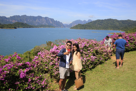 Lago Cheow Larn - Caminhada - Exploração de cavernas - Safári pela vida selvagem