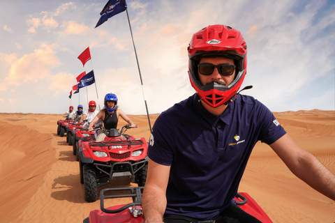 Dubai Desert Adventure: Red Dunes Guided Quad/Polaris &amp; BBQExtreme Group Desert Adventure