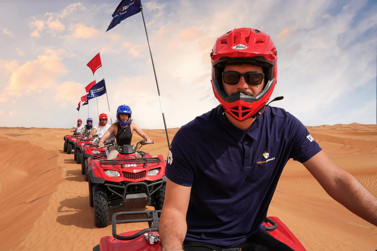 Dubai Desert Adventure: Red Dunes Guided Quad/Polaris &amp; BBQUltimate Desert Discovery