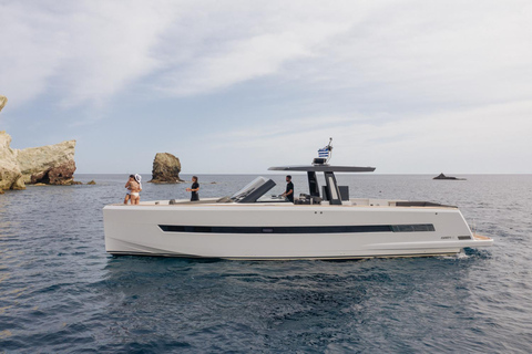 Caldera Private Cruise with Luxury Fjord 52 Motor Yacht Sunset Cruise