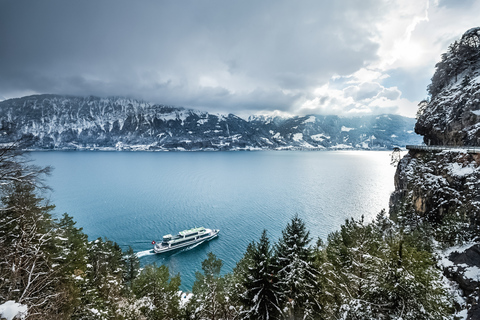 Interlaken: Boot Dagpas op het meer van Thun en Brienz1e klas halve prijs