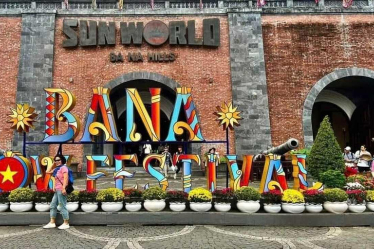 Da Nang: Tour delle colline di BaNa, del ponte d&#039;oro e della montagna di marmoTour privato senza pranzo a buffet