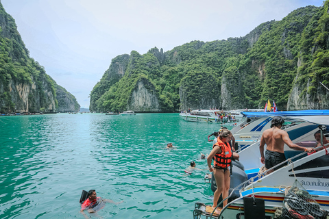 Phi Phi : Passeio de snorkeling na Baía Maya com Shrak em lancha rápidaPhi Phi: passeio de mergulho com snorkel em Maya Bay com Shrak em lancha rápida