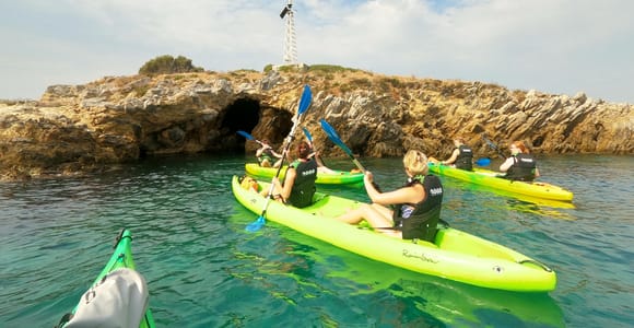 Skiathos : kayak de mer et masque-tuba, grottes et plages cachées