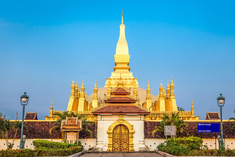 Vientiane stadsvandring med Buddhas park och lunch