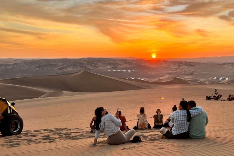 From Ica: Sandboarding in the desert at sunset and Picnic From Ica: Sandboarding in the desert at sunset