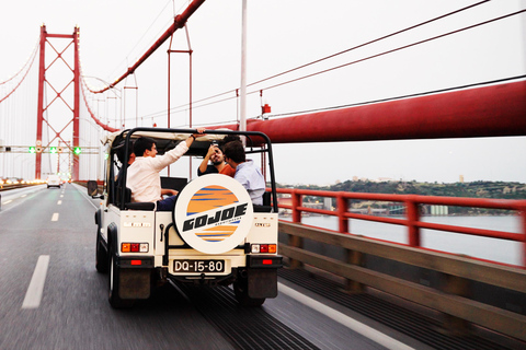 LISBON SUNSET TO NIGHT in Vintage Jeep with DRINKS ON BOARD