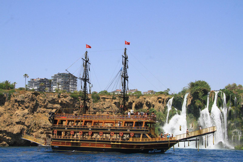 From Antalya, Belek, Kundu: Lara Harbor Pirate Boat Tour Pirate Boat WITHOUT Transfer