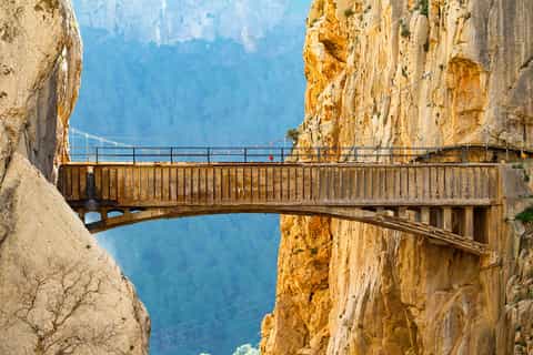 Caminito del Rey entry ticket boardwalk along the gorge