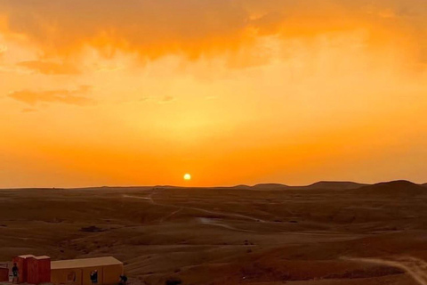 From Marrakech: Agafay Desert Dinner and Fire Show