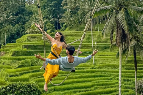 Ubud: Rice Terrace Swing, Cave Tubing, Sky Bike & Zipline Double ATV + Swing + Tubing + Sky Bike + Zipline - wTransfer