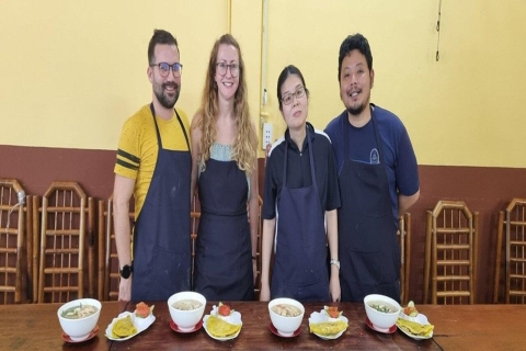 Hue: Traditional Cooking Class w Local Family & Market trip