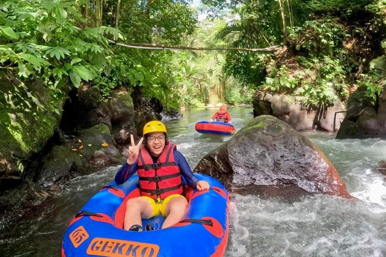 Bali: Waterfall Gorilla Cave ATV, Tubing Trip, Infinity Pool Double 250cc: Gorilla Cave ATV, Tubing - with Transfers