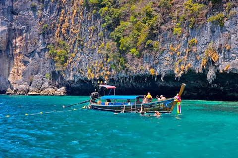 Khao Lak: Viagem de um dia a Phi Phi com um passeio particular de cauda longaKhao Lak: Viagem de um dia a Phi Phi com Excursão Longtail Privada