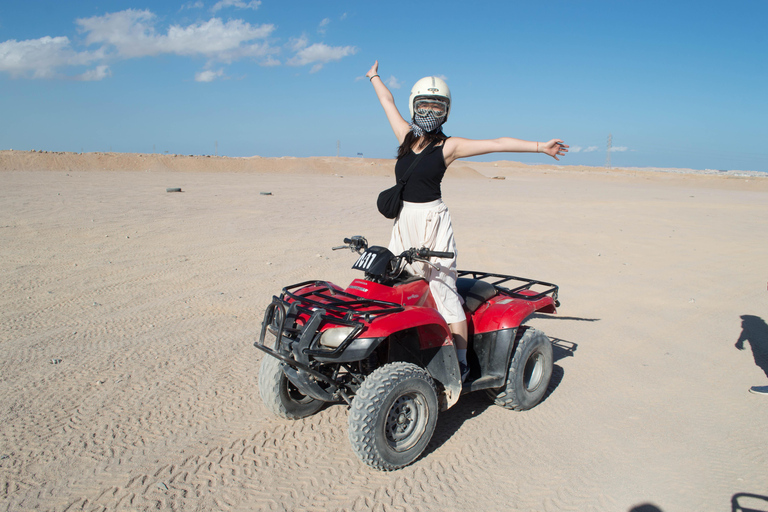 HRG: Jeep Safari with Quad, Buggy, Camel, Opt/ Dinner & show Mega Safari with Quad, Buggy, Camel ride & Bedouin camp