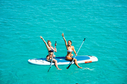 Ibiza: Formentera Boat with Open Bar, 3 meals & Sunset Party ADVANCE: Standard selection of food & open bar option