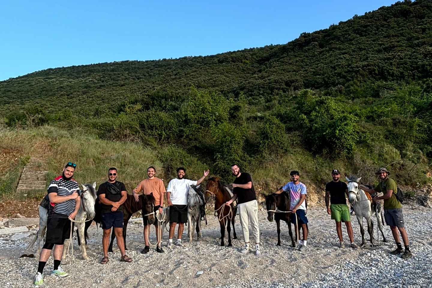 Saranda, Albanie: balade à cheval avec vues sur la baie de Kakome