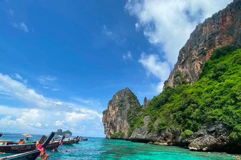 From Phi Phi: Island Hopping & Snorkeling Longtail Boat Tour Half Day Morning Tour