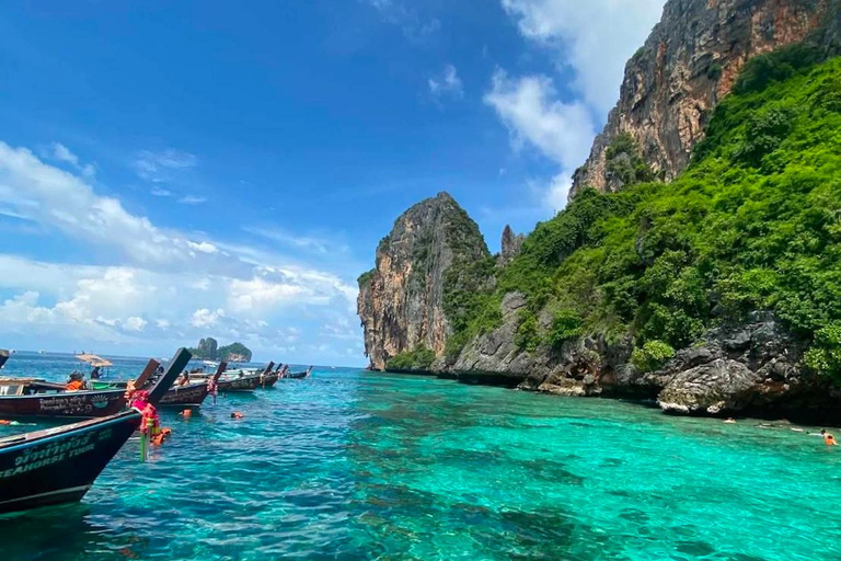 From Phi Phi: Island Hopping & Snorkeling Longtail Boat Tour Half Day Morning Tour