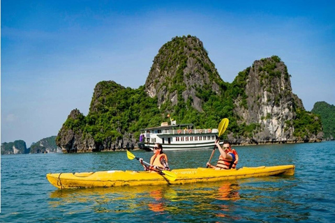 Visite d'une journée de la baie d'Halong 6 heures Croisière commentée, déjeuner, kayakVisite d'une jounée de la baie d'Halong en petit groupe avec déjeuner et kayak