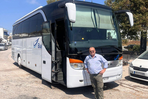 Mykonos : visite guidée avec prise en charge au terminalPoint de rencontre du nouveau port de Mykonos