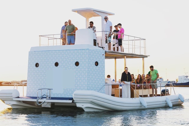 Giardini Naxos: Dolfijn Catamaran Zonsondergang Tour met Aperetif