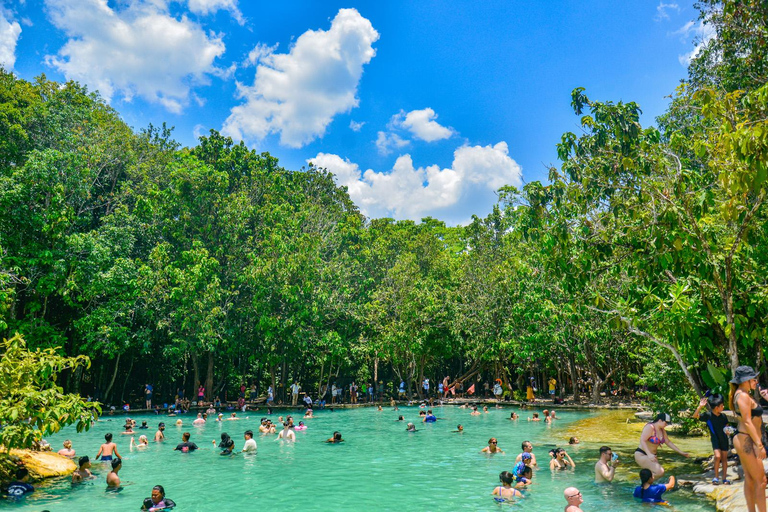 Escapade privée à Krabi : Piscine d'émeraude, sources d'eau chaude et grotte du tigreFourgon privé