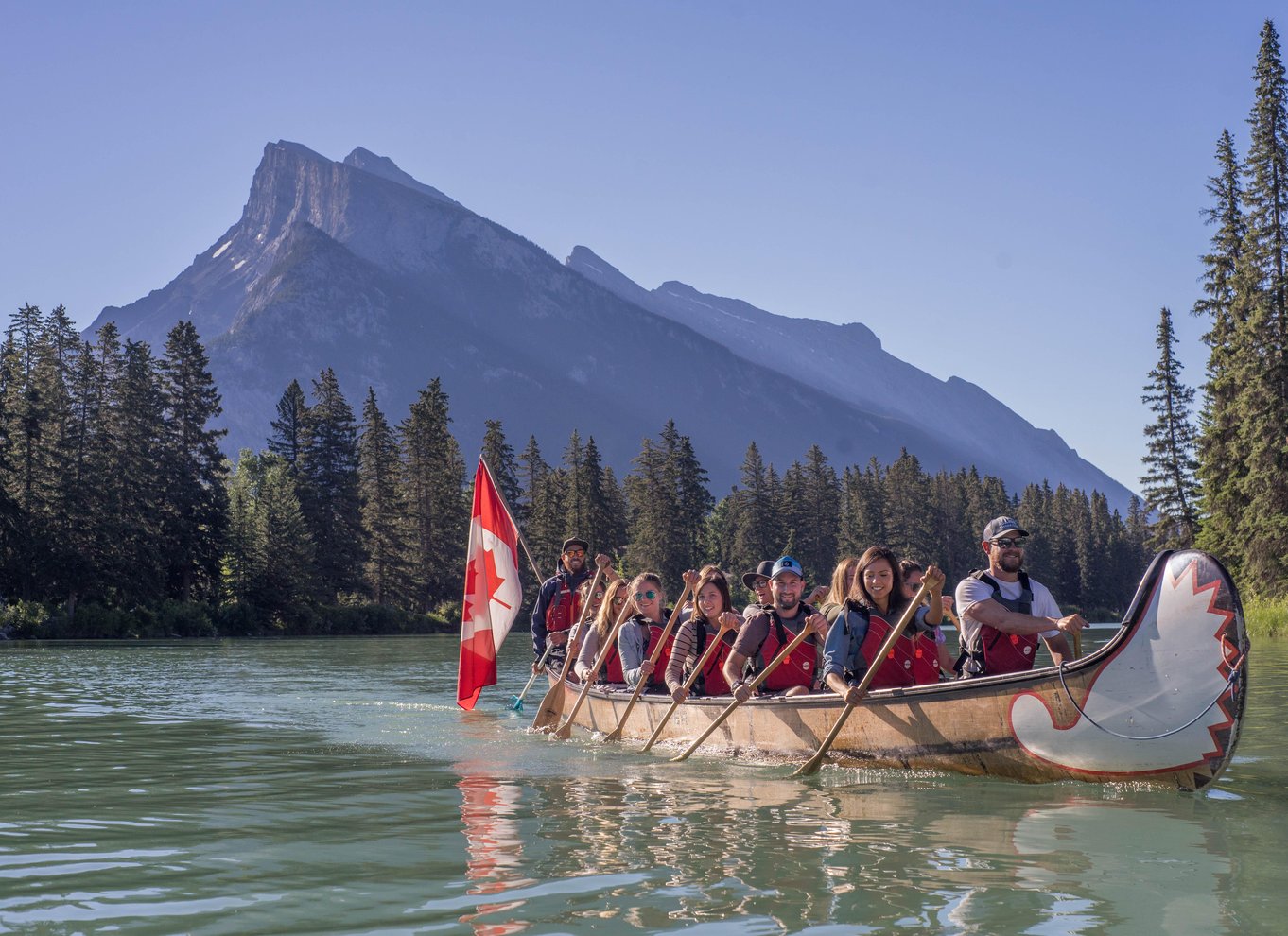 Banff: Dyreliv på Bow River – stor kanotur