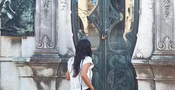 Drawing at Recoleta Cemetery, Buenos Aires
