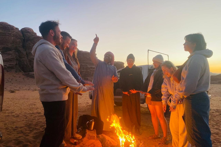 Wadi Rum:Half a Day Tour Jeep Safari Camel Rid Sandboarding Sunset Tour : Jeep _Caml Tour _Sandboarding