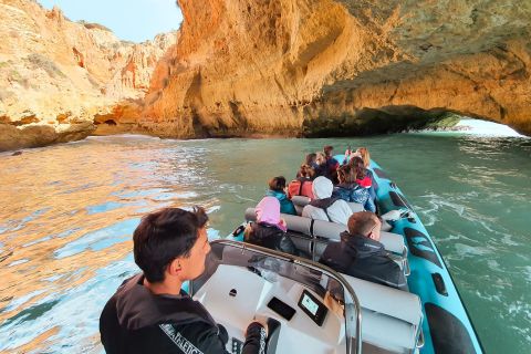 Portimão: Grotte di Benagil e crociera a Praia de Marinha