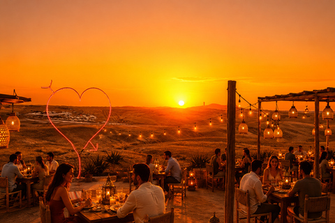 Agafay Desert: Sunset Dinner, Live Show & Stargazing Agafay Desert Sunset Dinner,Show & Stargazing under the sky