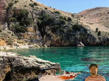 Bahías salvajes de la isla de Krk: Excursión privada en barco de medio día