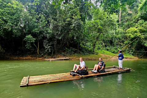 From Khao Lak: Bamboo Rafting & Jungle Trekking in Khao Sok Bamboo Rafting and Ethical Elephant Experience