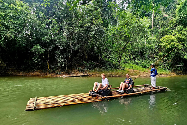 From Khao Lak: Bamboo Rafting & Jungle Trekking in Khao Sok Bamboo Rafting and Ethical Elephant Experience