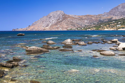 From Chania: Souda Bay Cruise, Sea Caves & Marathi Beach