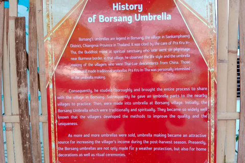 Mae Kampong dorp, warmwaterbronnen, Bo Sang paraplu's makenMae Kampong Village, warmwaterbronnen, Bo Sang-paraplu's maken
